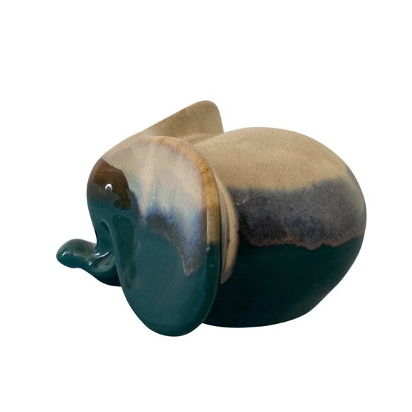 Signed RODOLFO PADILLA Elephant Drip Glaze Art Pottery Sculpture Mexico MCM - Picture 3 of 8